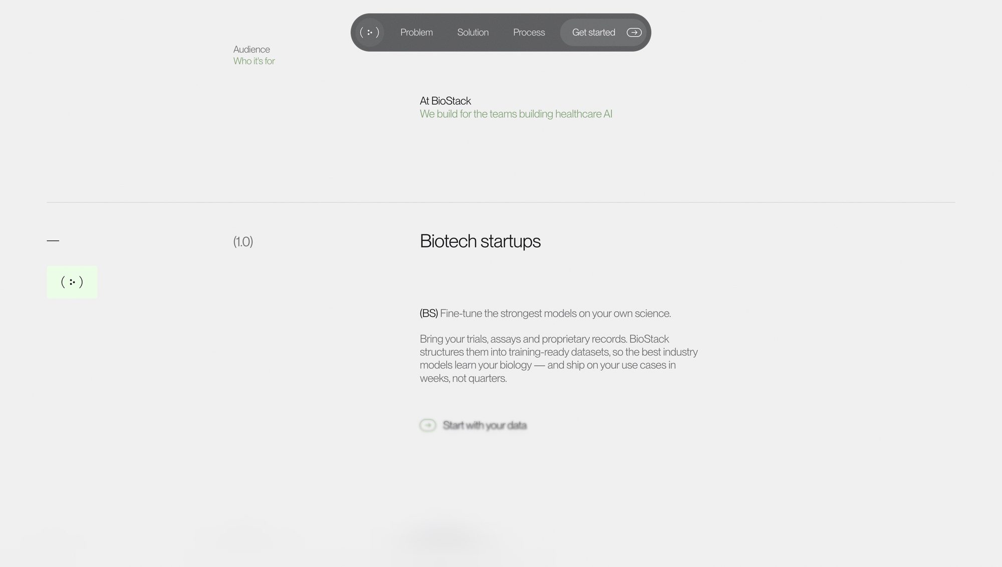 BioStack website by Pure Studio