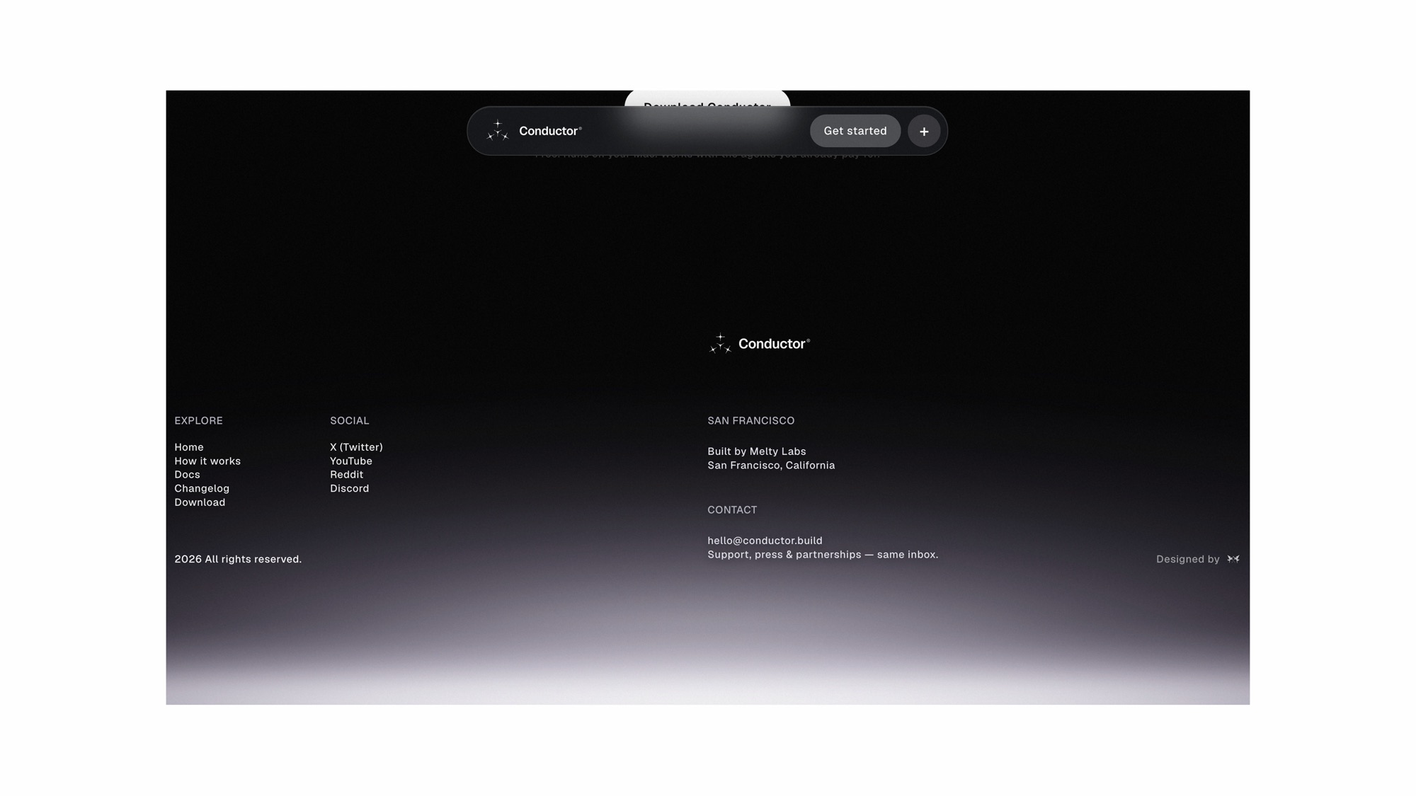 Conductor website concept by Pure Studio