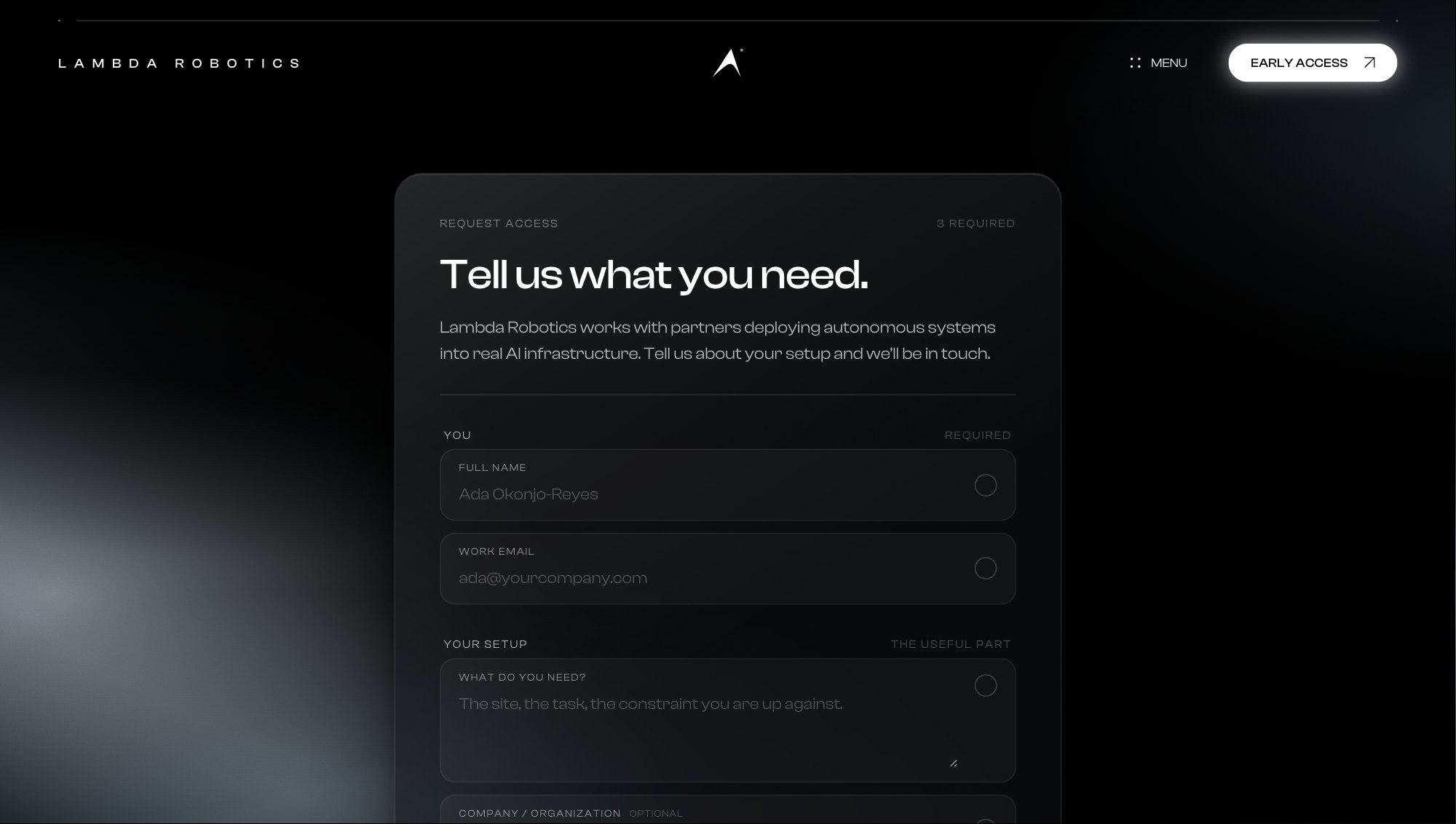 Lambda Robotics website by Pure Studio