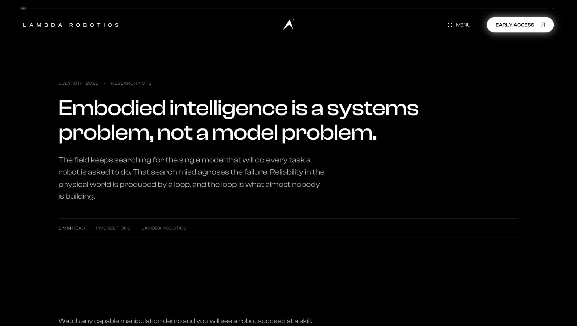 Lambda Robotics website by Pure Studio