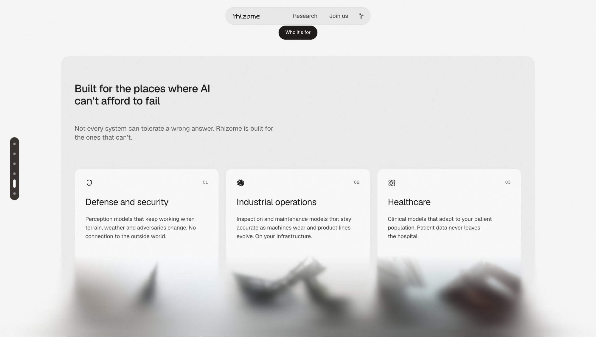 Rhizome Labs website concept by Pure Studio