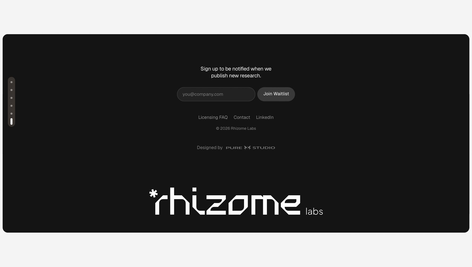 Rhizome Labs website concept by Pure Studio