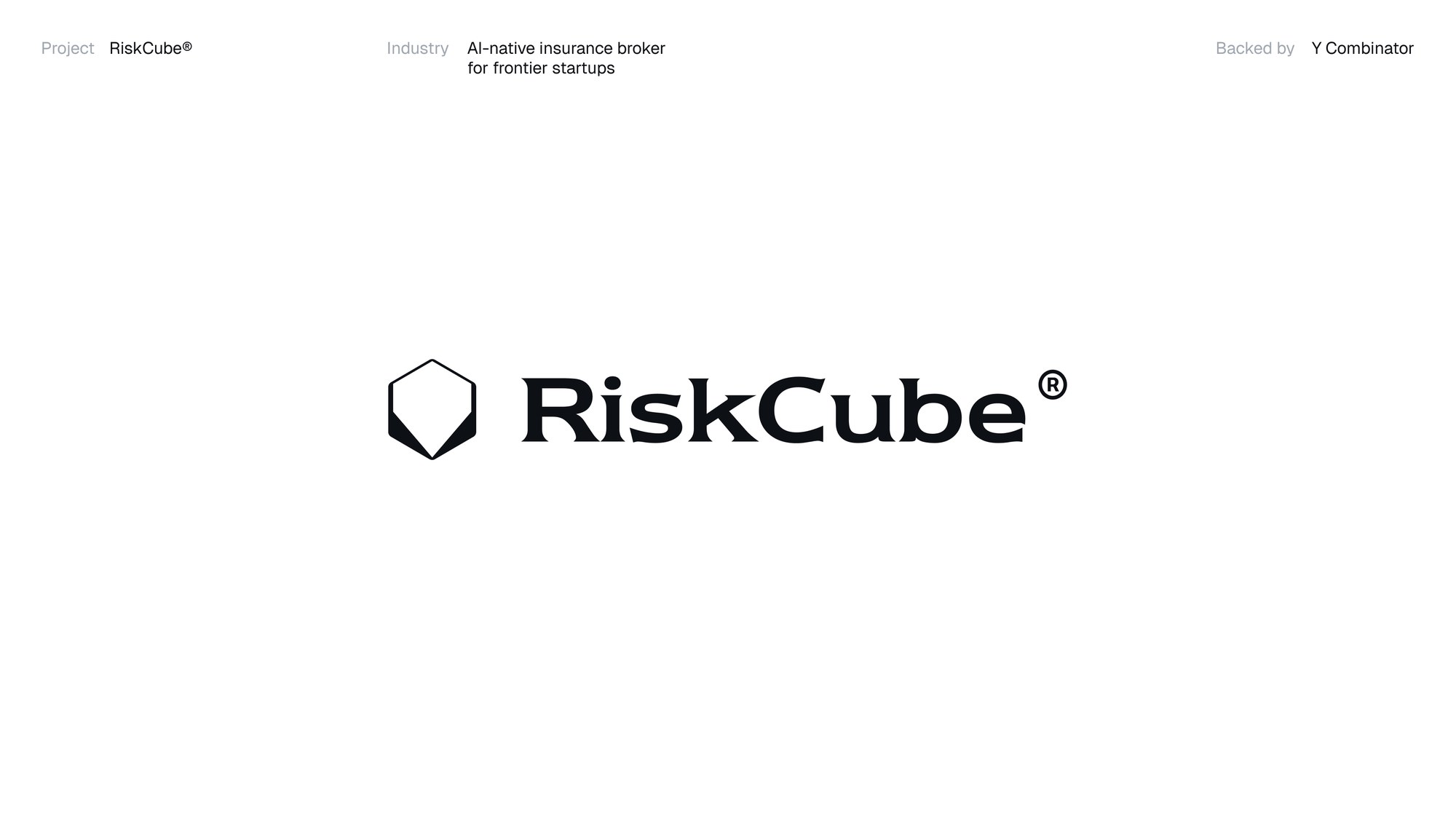 RiskCube branding, campaign by Pure Studio
